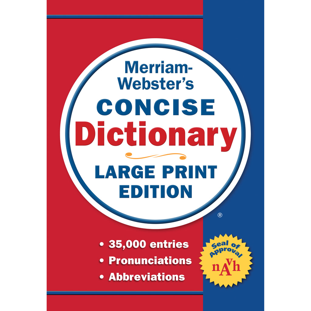 Concise Dictionary Large Print Ed Merriam Webster