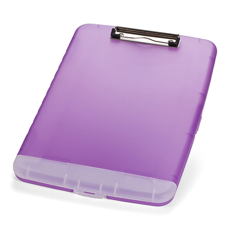 Slim Clipboard Storage Box Purple 0