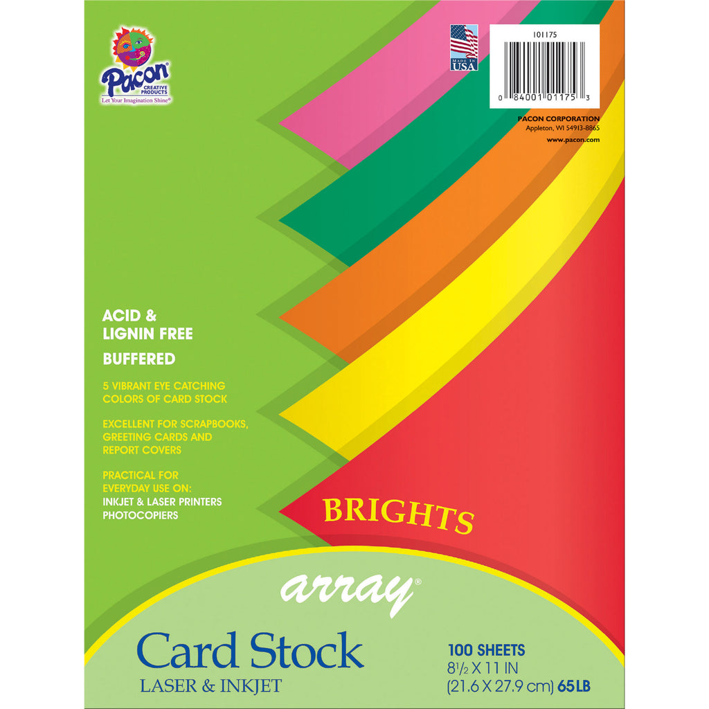 Array Card Stock Brights Assorted Colors