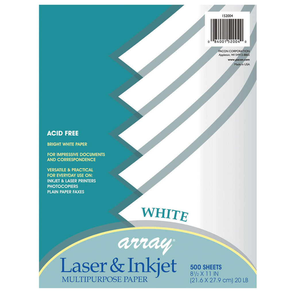 (2 Pk) Array Laser-inkjet Paper 8.5x11 500 Sheets Per Pack