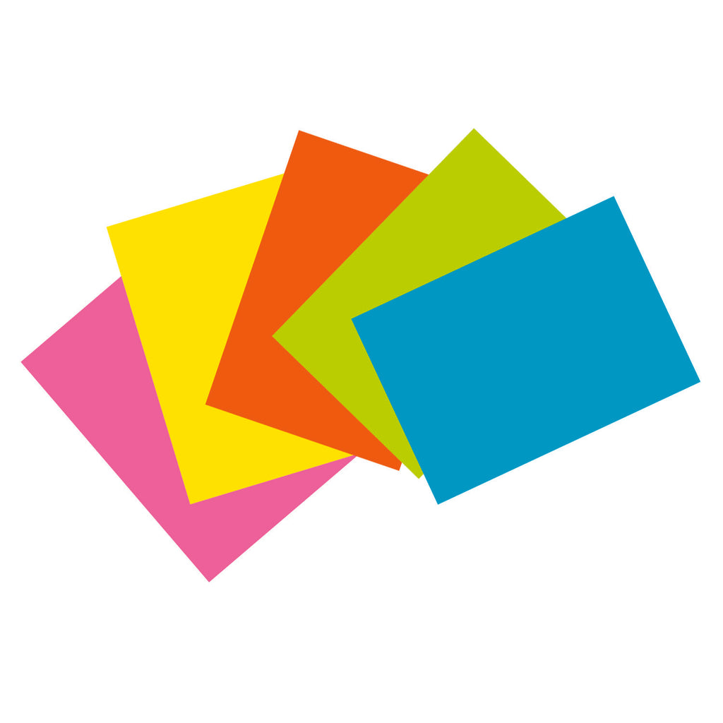 (6 Pk) Super Bright Index Cards 4x6 Unrule