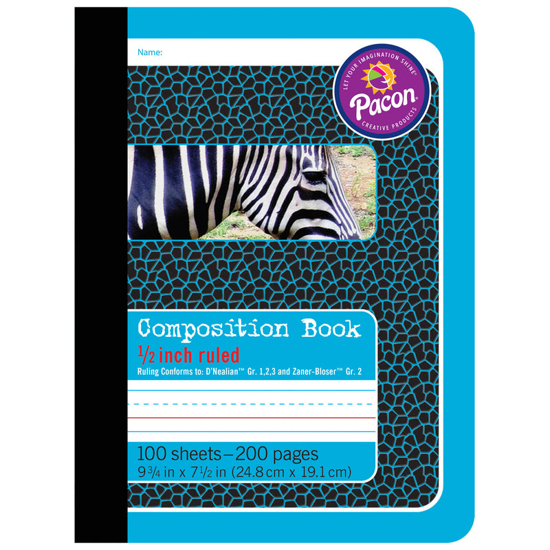 (6 Ea) Composition Book 1-2in Ruled