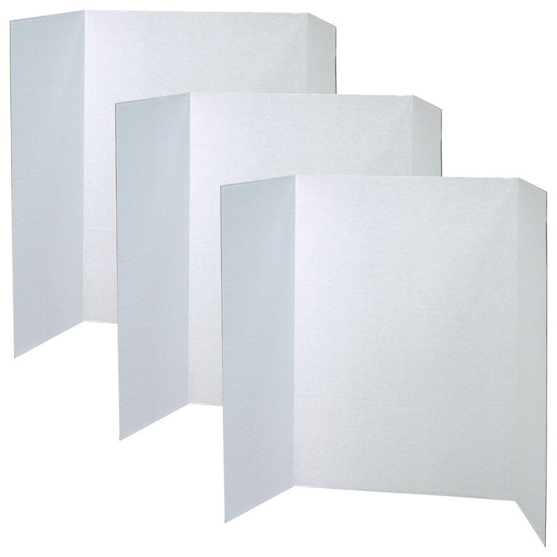 Presentation Board, White, Single Wall, 48" x 36", Pack of 3