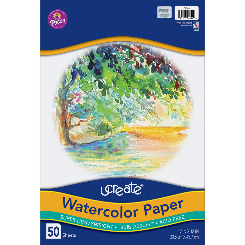 Watercolor Paper White 50 Sheets