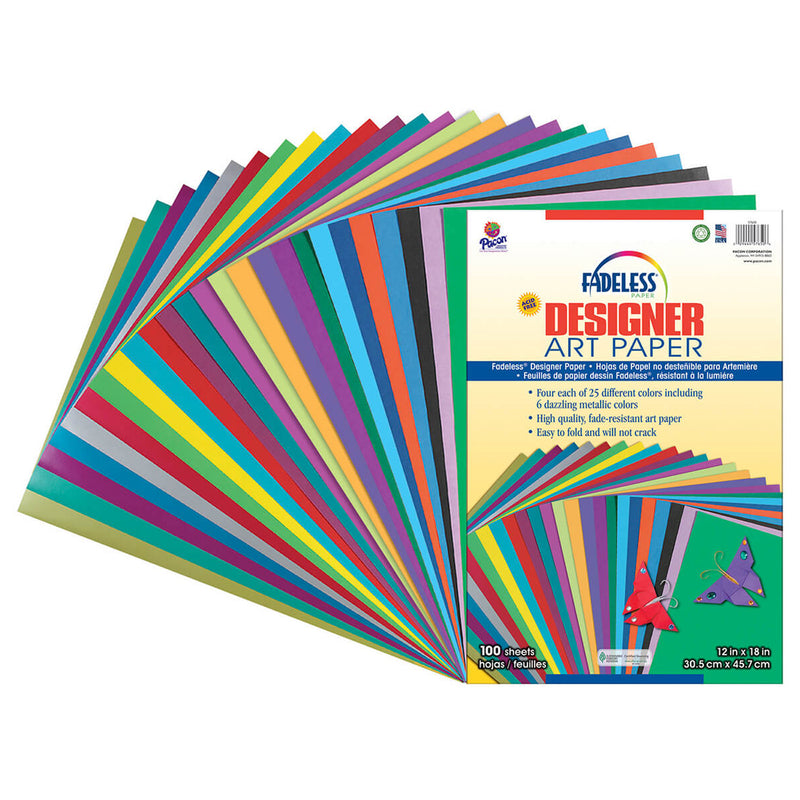 Fadeless Designer Paper Assorted 12x18 100 Sheets