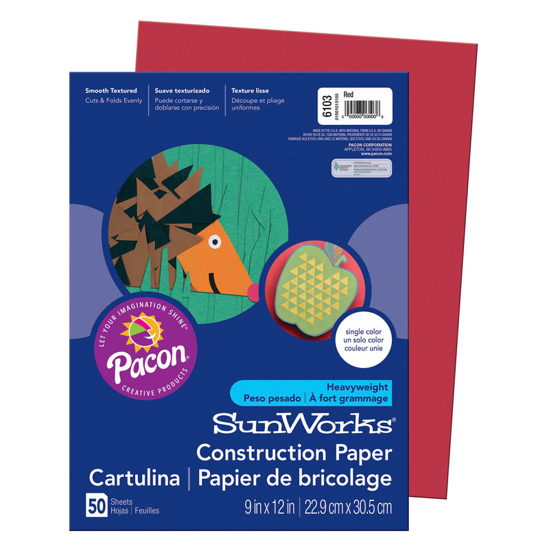 Construction Paper Red 9x12 Sunworks
