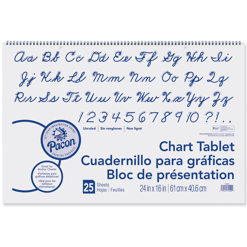 Chart Tablet 24x16 Unruled 25 Ct