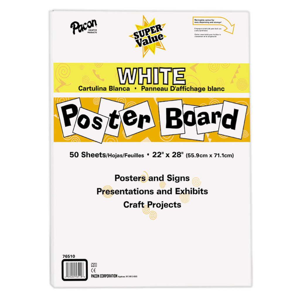 Super Value Poster Board All White