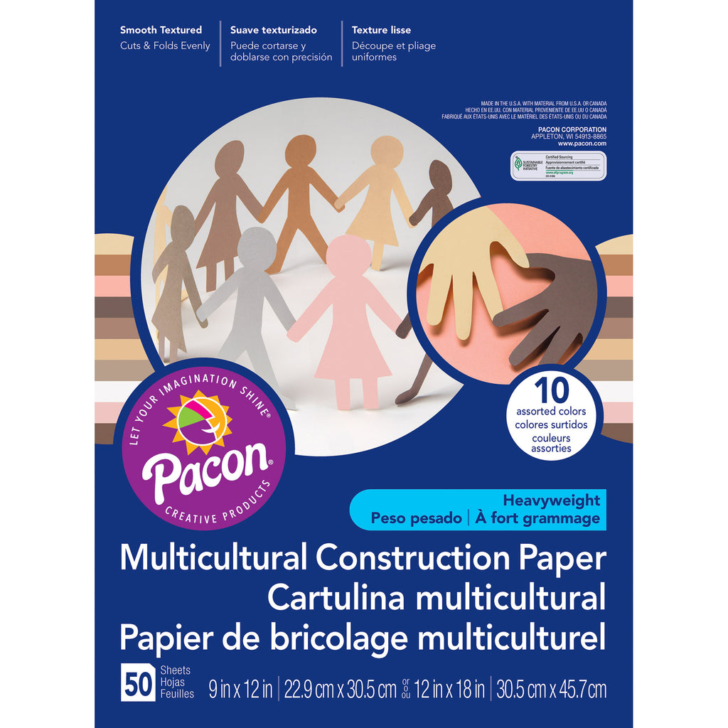 (5 Pk) Multicultural Construct Ppr 12x18