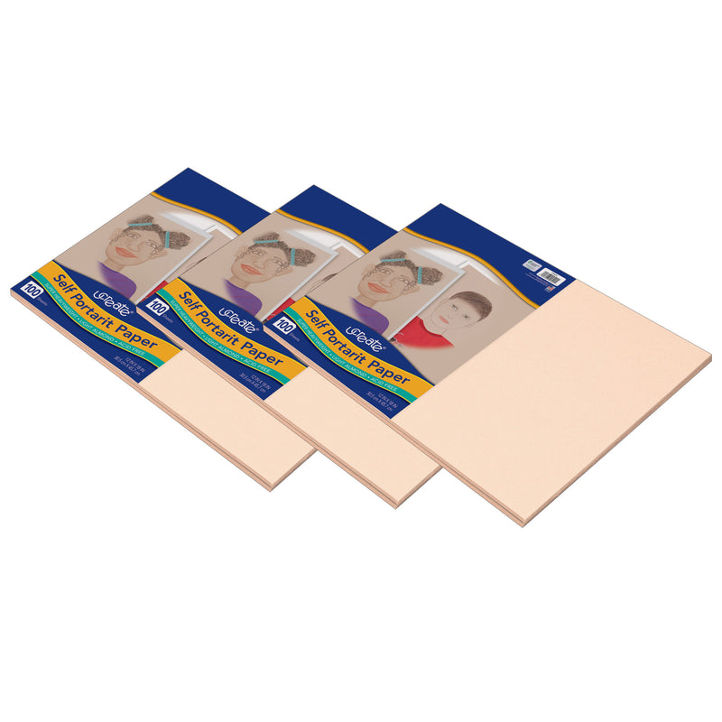 (3 Pk) Self Portrait Paper 12x18 100 Shts