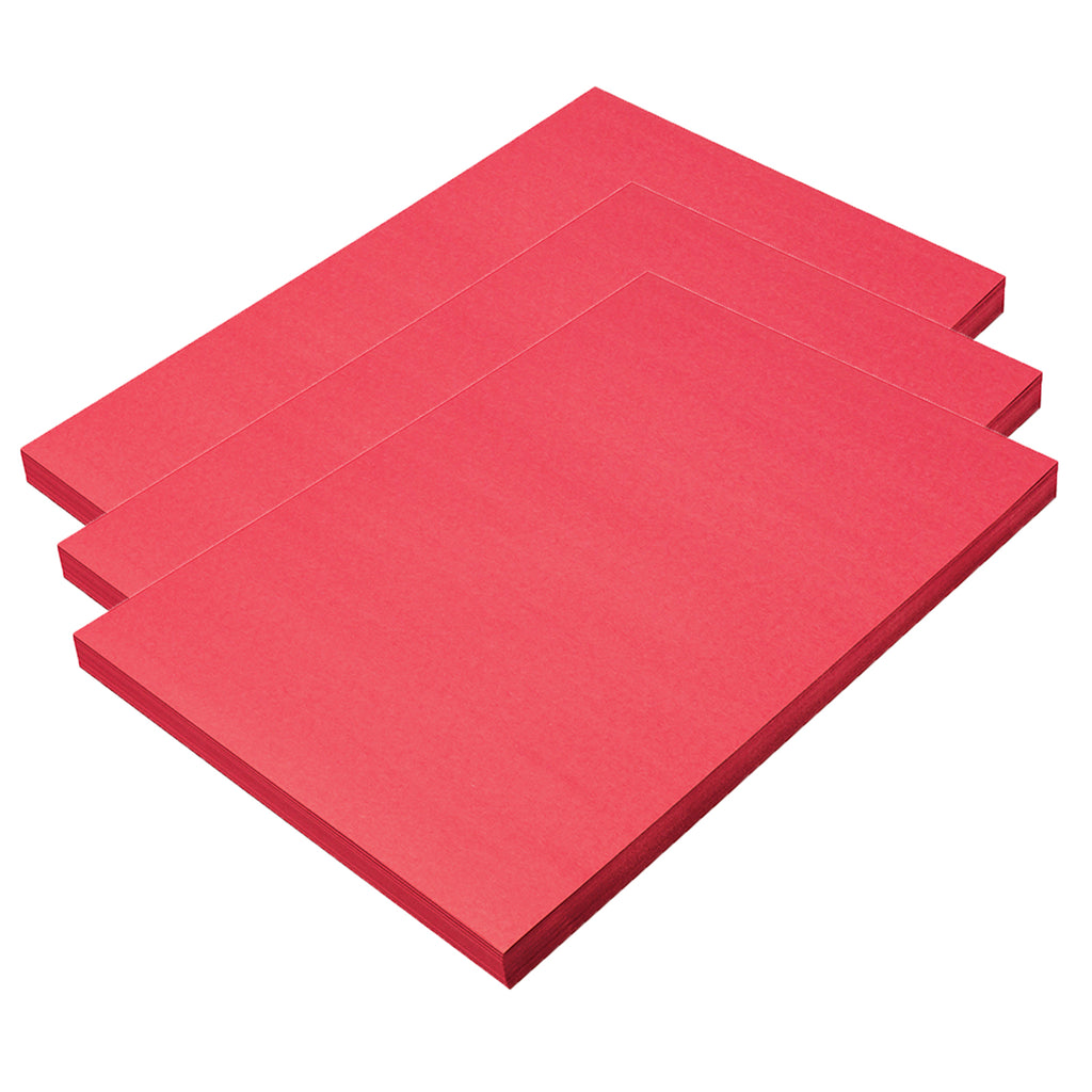 (3 Pk) Sunworks 12x18 Holiday Red 100ct Construction Paper