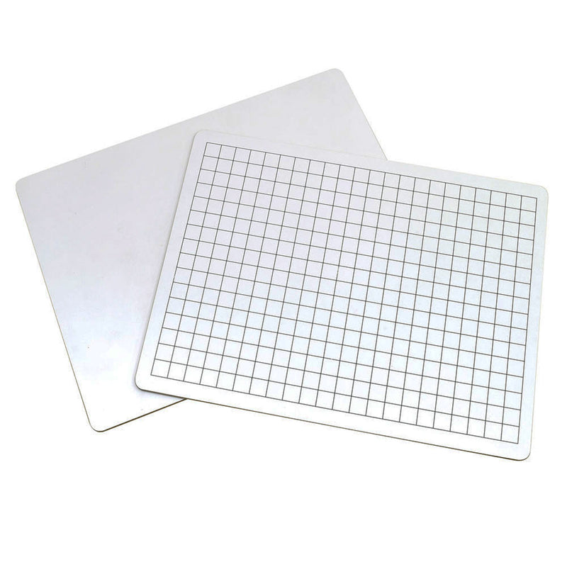 2 Sided Math Whiteboards 1-2in Grid Plain