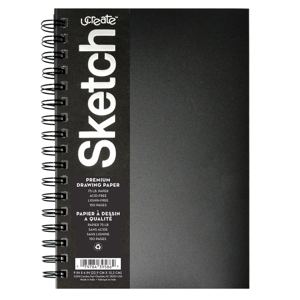 Poly Cover Sketch Book Heavyweight 9in X 6in 75 Sheets