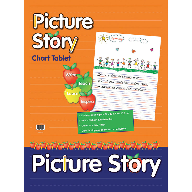 (2 Ea) Chart Tablet 24x32 1.5in Ruled Picure Story