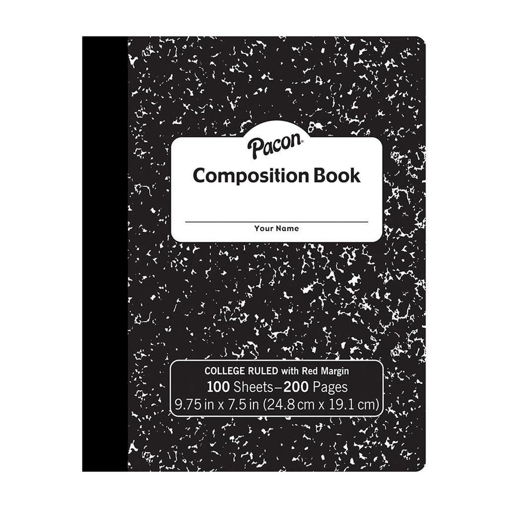 Black Compostion Book College Ruled