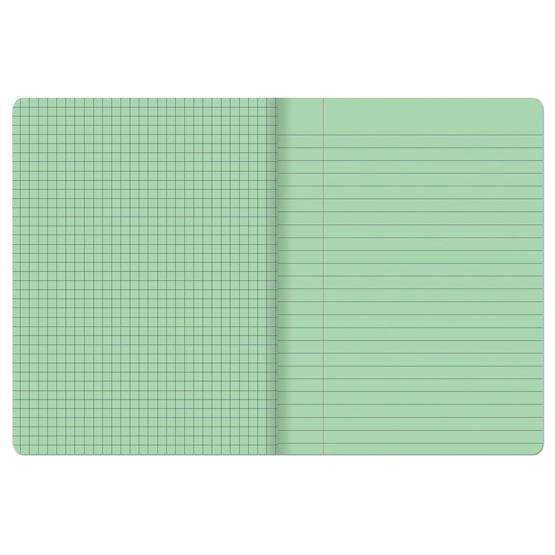 (6 Ea) Green Dual Ruled Comp Book