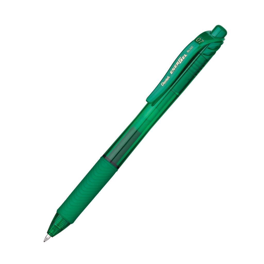 (12 Ea) Energel X Green 0.7mm Retractable Liquid Gel Pen