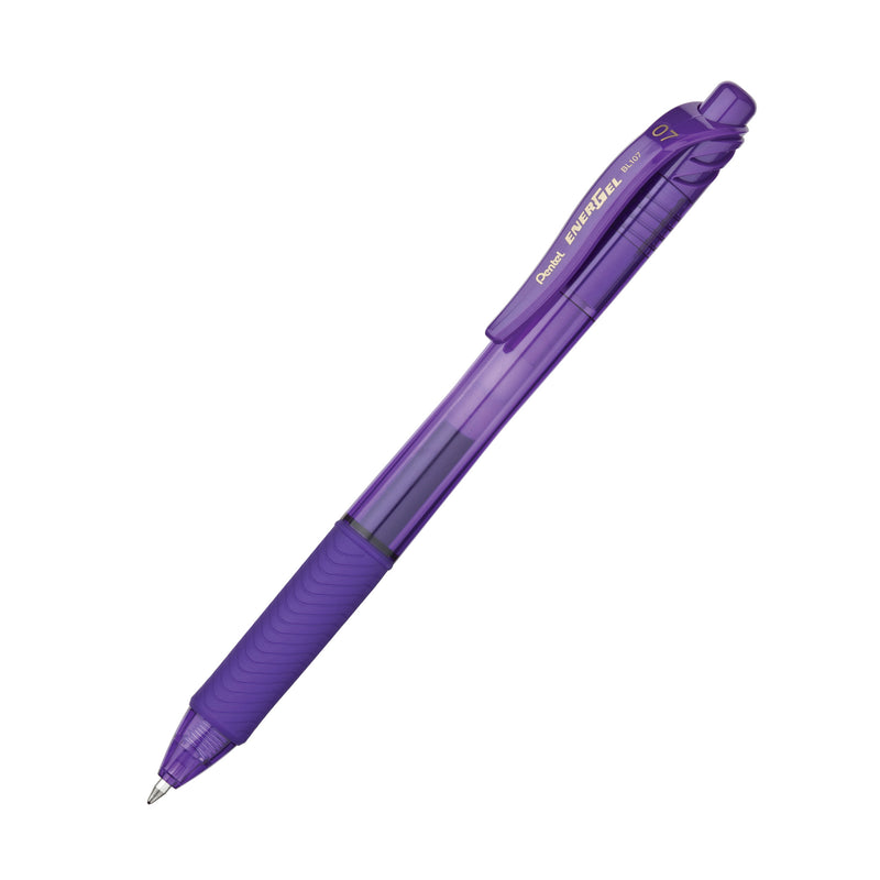(12 Ea) Energel X Violet 0.7mm Retractable Liquid Gel Pen