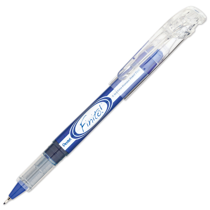 (12 Ea) Pentel Finito Blue Porous Point Pen Extra Fine Point