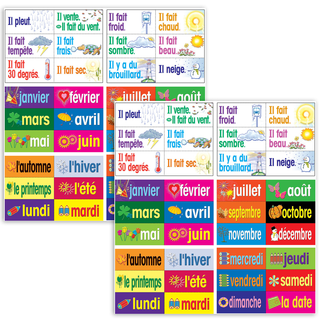 French Multi-Purpose Card Set, 36 Per Set, 2 Sets