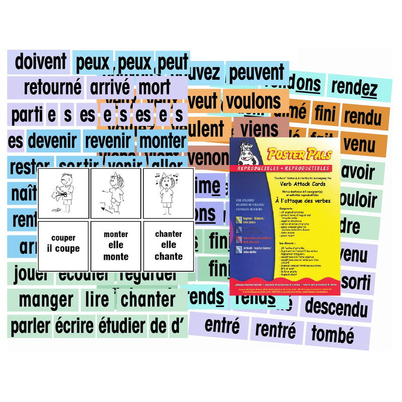 Verb Attack Card Set French
