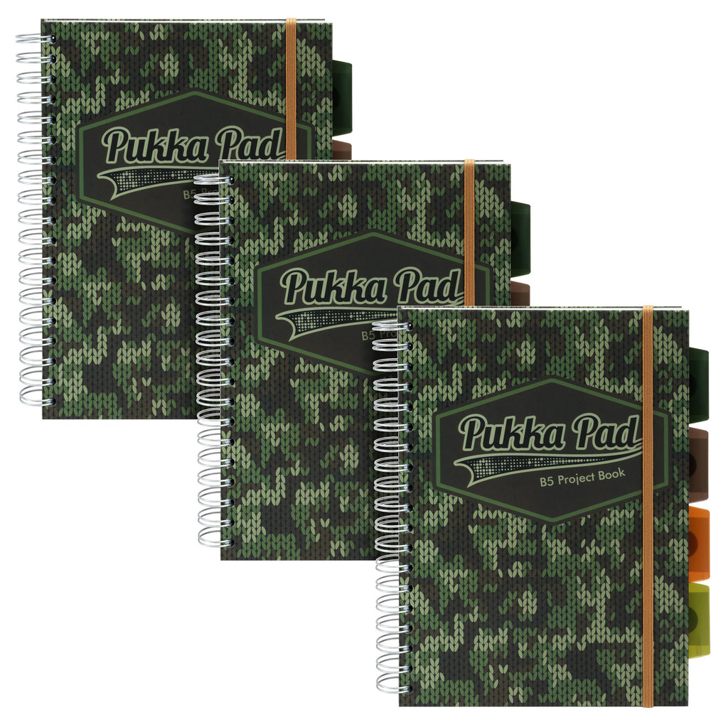 Camo B5 Project Book Pack 3