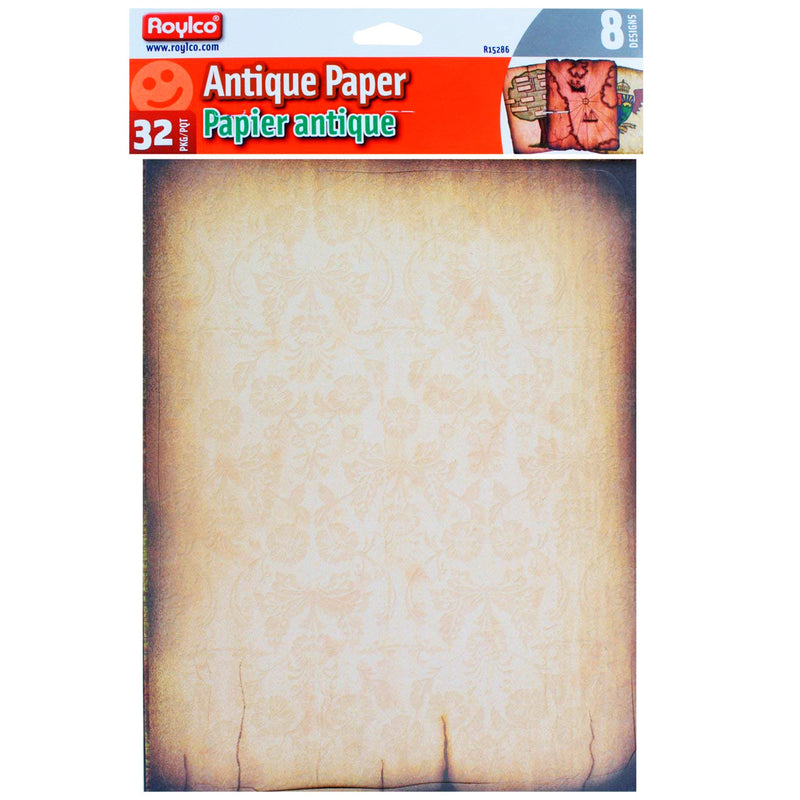 Roylco Design Craft Paper Antique Paper 8.5x11 32-sheets