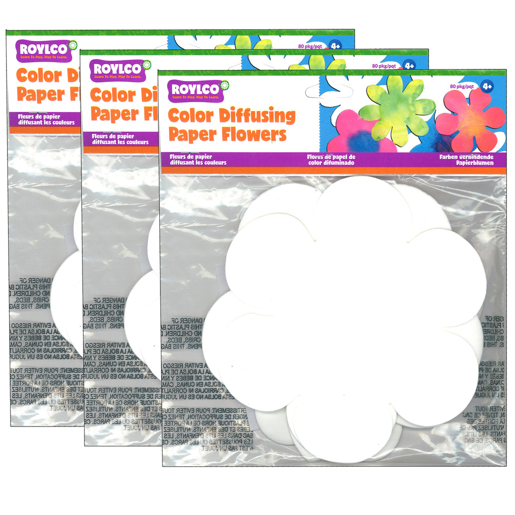 (3 Pk) Color Diffusing Flower 80 Per Pk