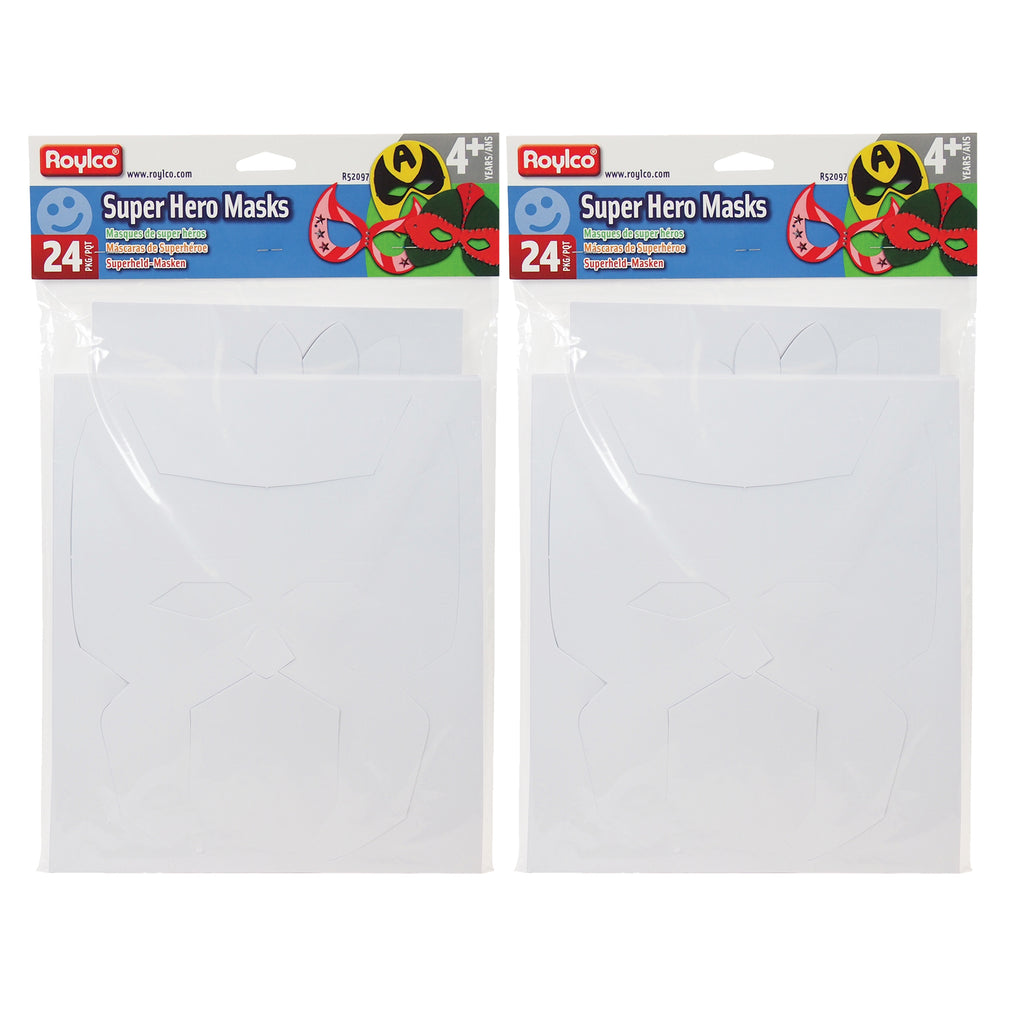 (2 Pk) 24ct Die Cut Super Hero Mask