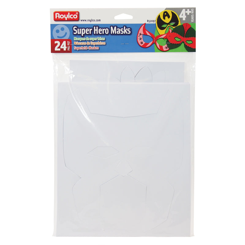 (2 Pk) 24ct Die Cut Super Hero Mask