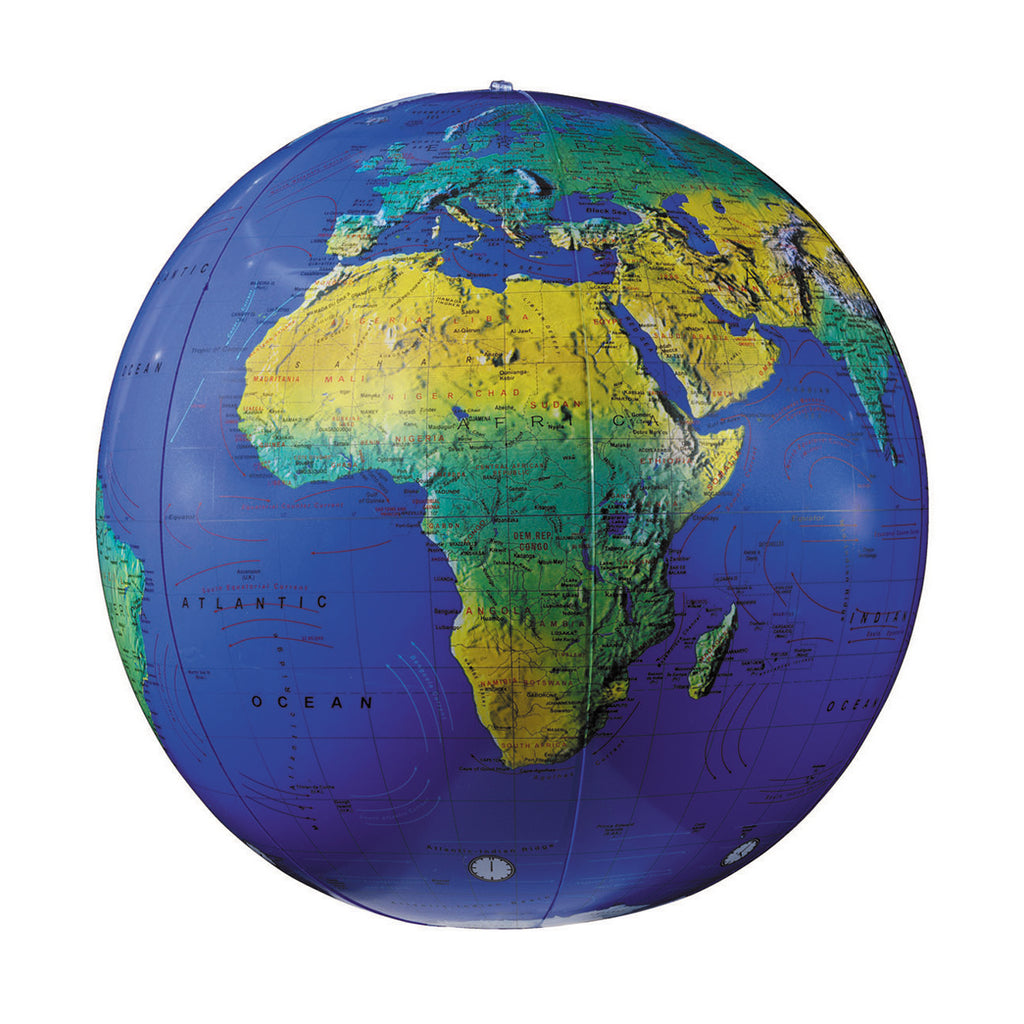 (2 Ea) Inflatable Topographical Globe 12in