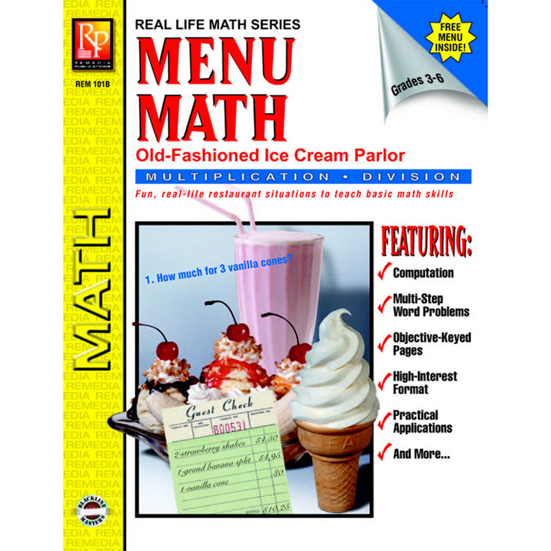 Menu Math Ice Cream Parlor Book-2 Multi