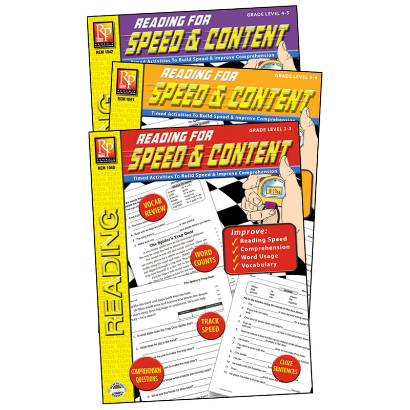 Reading For Speed & Content 3-set Books
