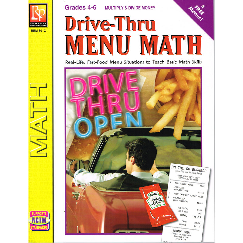 Drive Thru Menu Math Multiply & Divide Money