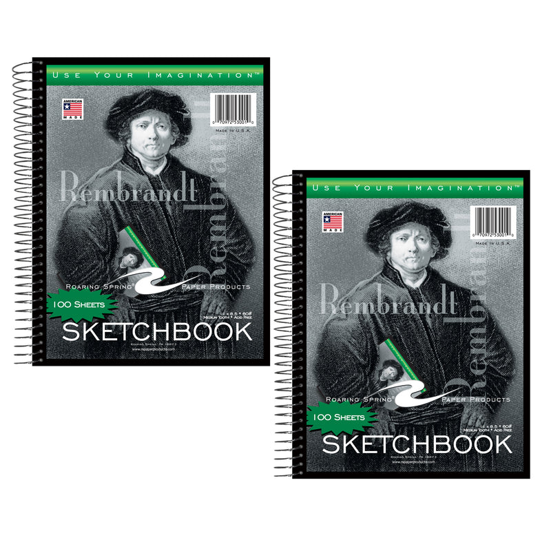 (2 Ea) Sketchbook 11x8-1-2 100 Sheets