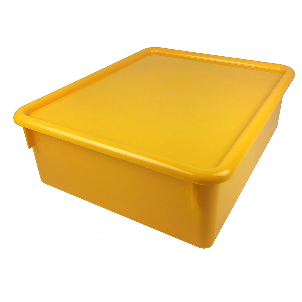 Double Stowaway W-lid Yellow