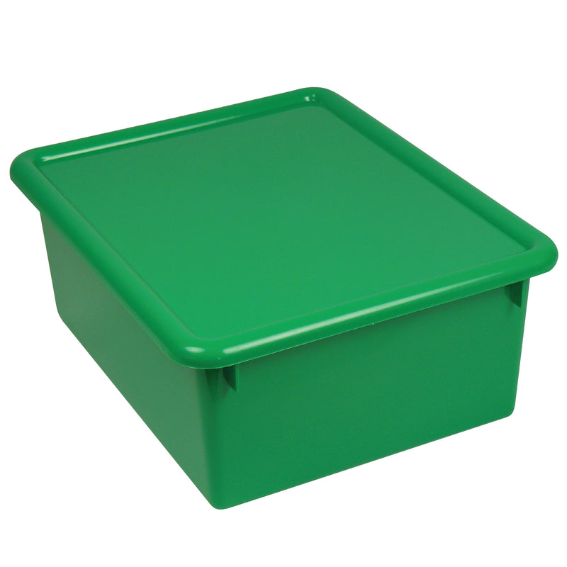(2 Ea) Stowaway Green Letter Box With Lid 13-1-2 X 10-3-4 X 5-3-8