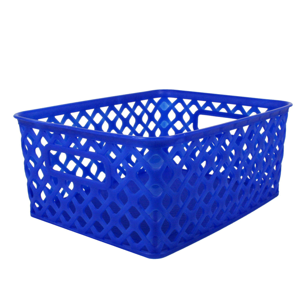 (3 Ea) Small Blue Woven Basket