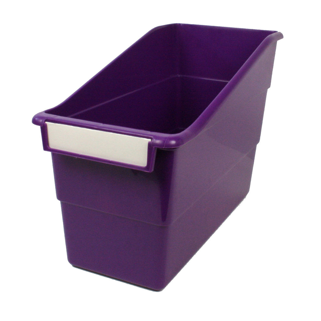 (6 Ea) Purple Shelf File With Label Holder