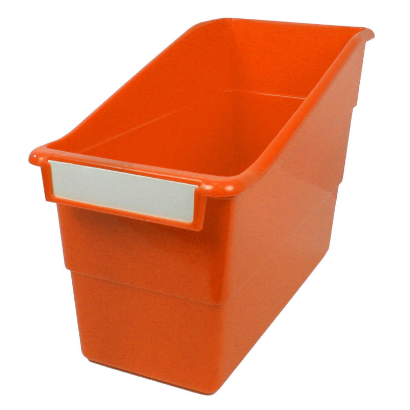 (6 Ea) Orange Shelf File With Label Holder