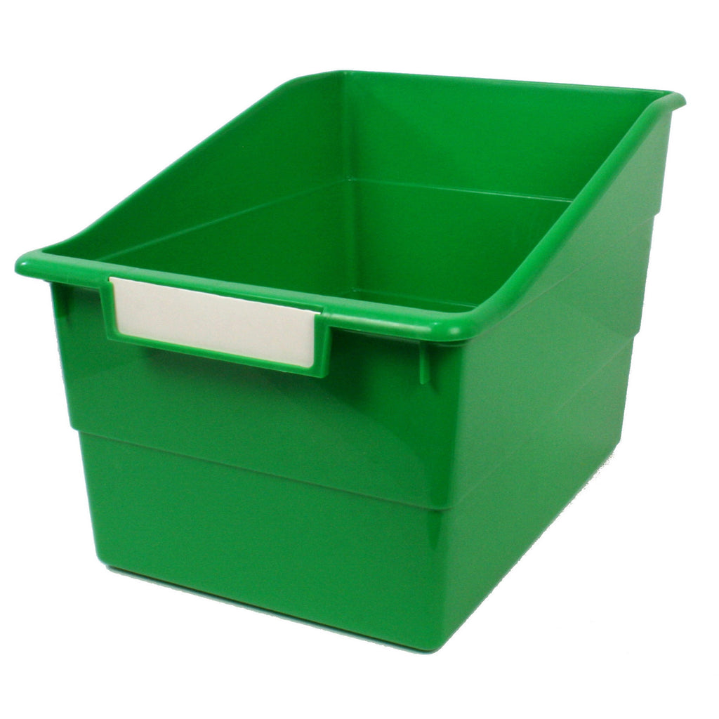 (3 Ea) Wide Green File With Label Holder