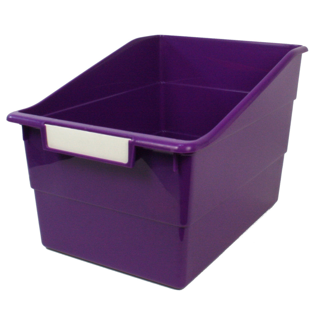 (3 Ea) Wide Purple File With Label Holder