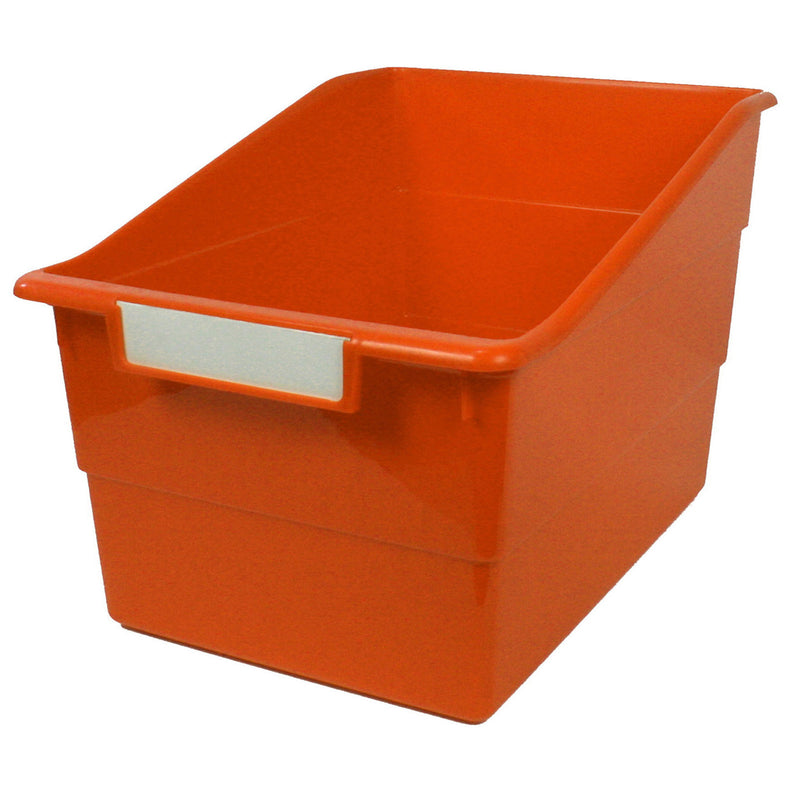 (3 Ea) Wide Orange File With Label Holder