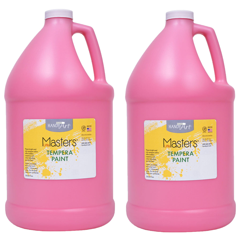 (2 Ea) Tempera Paint Gallon Pink Little Masters