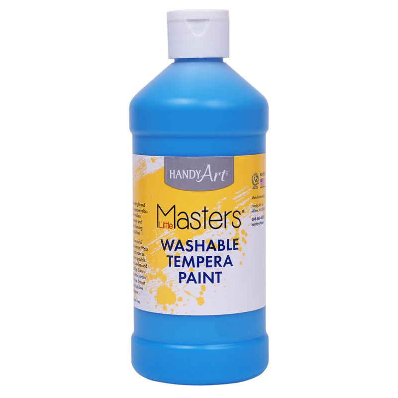 (6 Ea) Washable Tempera Paint Pint Lt Blue Little Masters