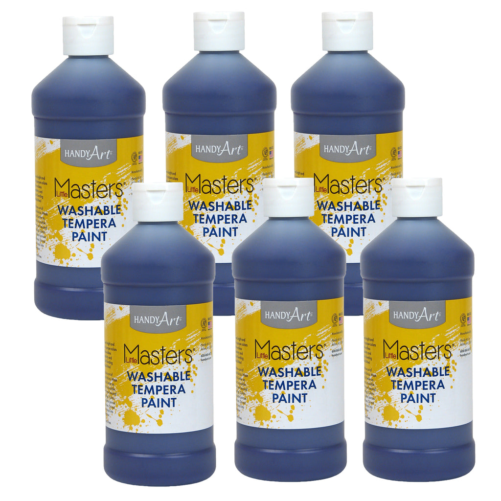 (6 Ea) Little Masters Violet 16oz Washable Paint