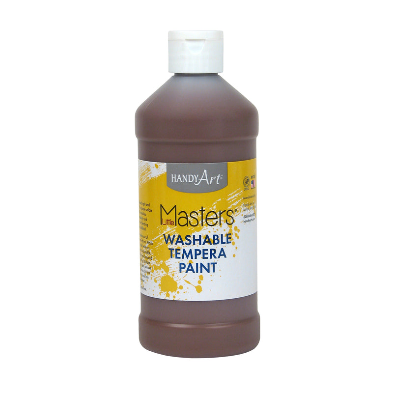 (6 Ea) Little Masters Brown 16oz Washable Paint
