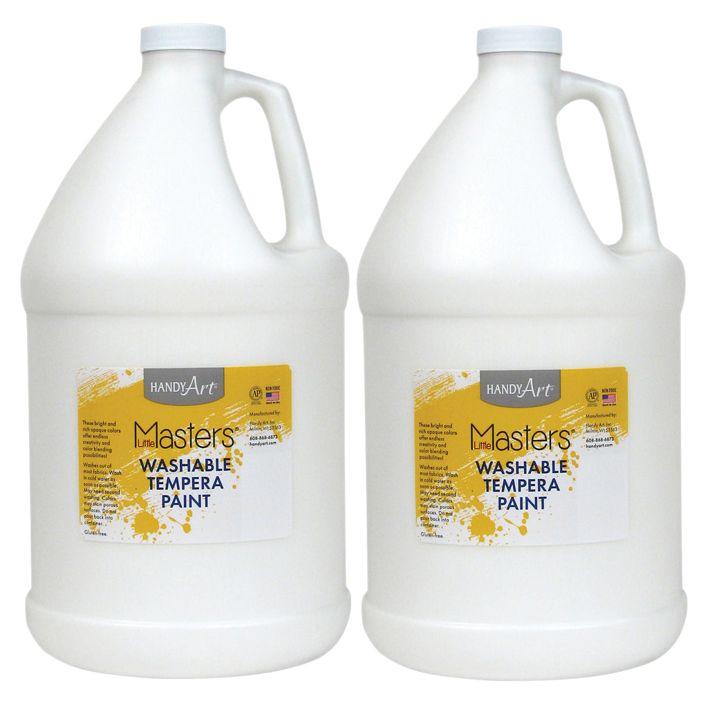 (2 Ea) Little Masters White 128oz Washable Paint