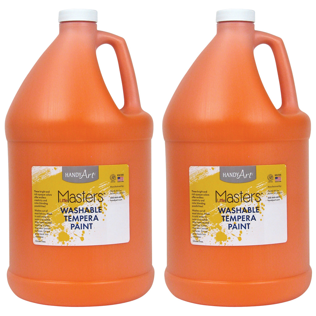 (2 Ea) Little Masters Orange 128oz Washable Paint