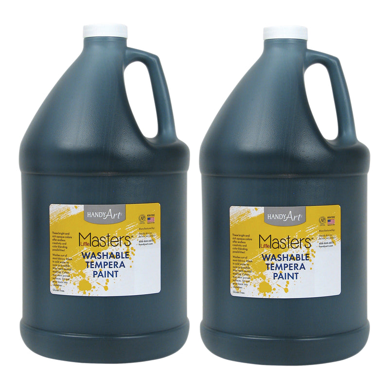 (2 Ea) Little Masters Black 128oz Washable Paint